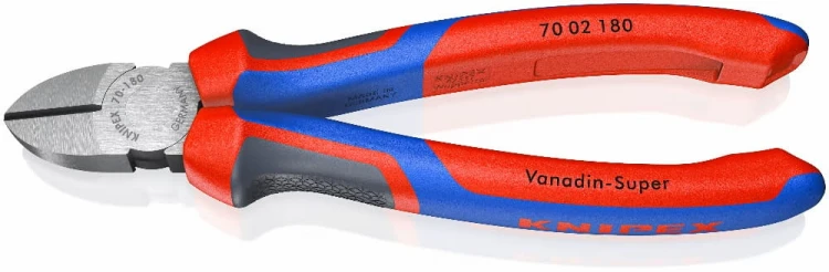 Szczypce tnące boczne (obcinaczki), rękojeści dwukomponentowe Knipex 70 02 / 70 05 - 9