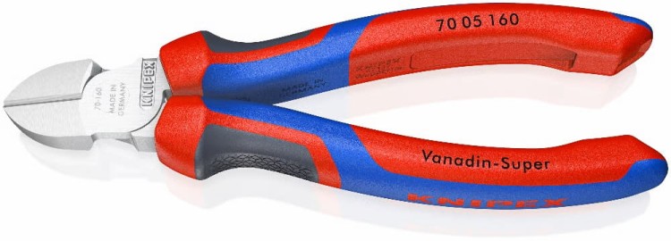 Szczypce tnące boczne (obcinaczki), rękojeści dwukomponentowe Knipex 70 02 / 70 05  - 11