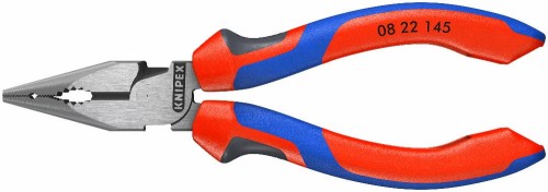 Szczypce uniwersalne (kombinerki) z ostro zakończonymi szczękami, dwukomponentowe Knipex 08 22 145 -1