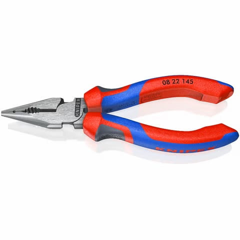 Szczypce uniwersalne (kombinerki) z ostro zakończonymi szczękami, dwukomponentowe Knipex 08 22 145 - 3