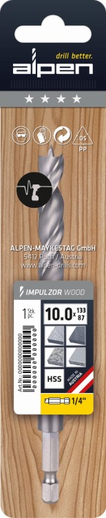 Wiertło do drewna HSS IMPULZOR WOOD Alpen - 2