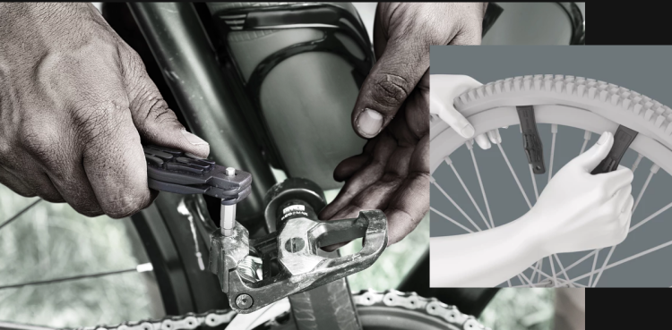 Zestaw narzędzi rowerowych Bicycle Set 15 Wera  - w użyciu