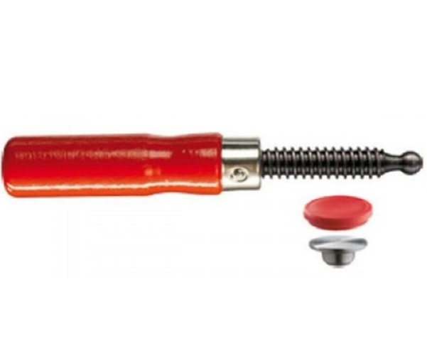 Pokrętło z rękojeścią drewnianą i stopką dociskową do zacisków Bessey TG/GZ/GMZ