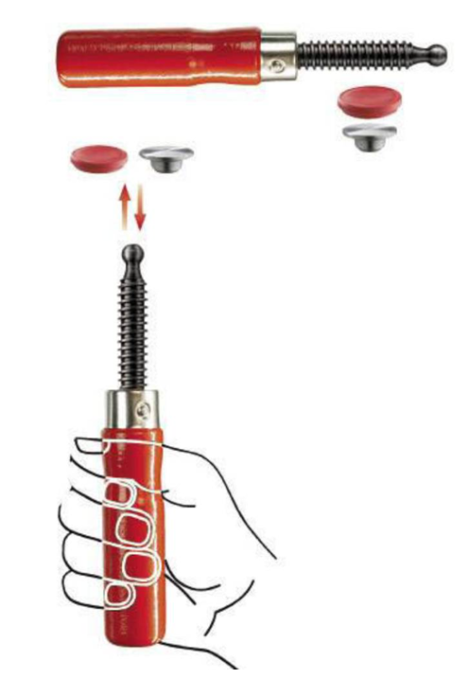 Pokrętło z rękojeścią drewnianą i stopką dociskową do zacisków Bessey TG/GZ/GMZ