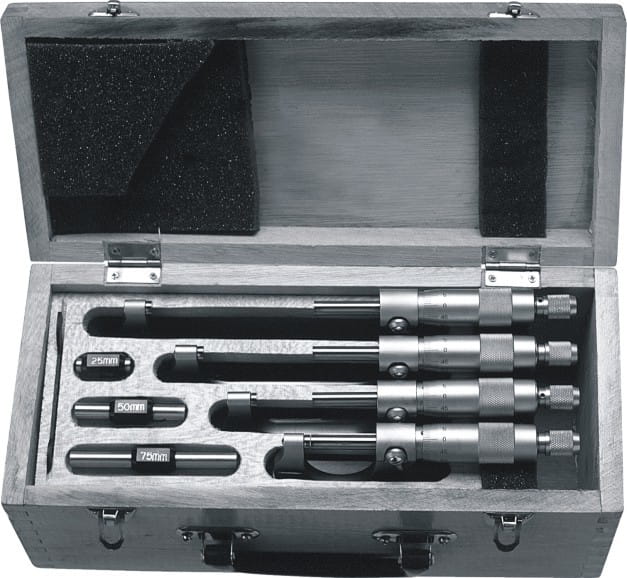 Mikrometry (mikromierze) precyzyjne w zestawie 6- części Scala 533.561