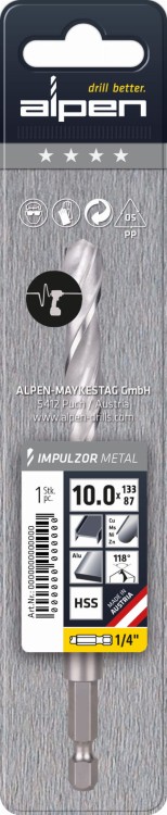 Wiertło do metalu HSS IMPULZOR METAL Alpen  - 2