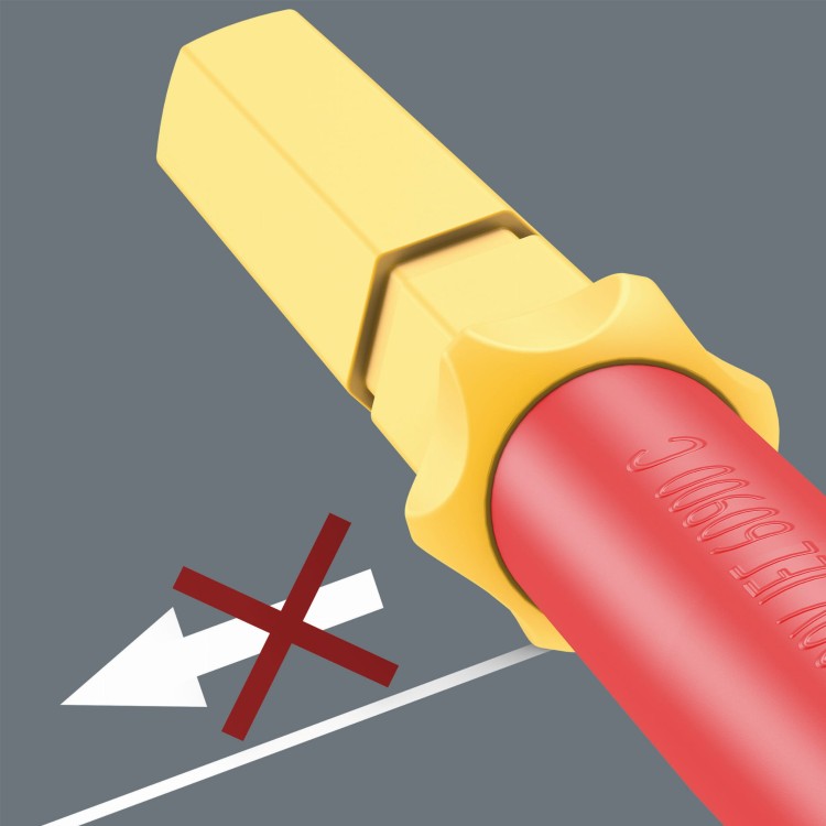 Kraftform Kompakt VDE 16 Torque 1;2-3;0 Nm extra slim 1 Tool Finder; 16 części Wera - Sześciokątny kołnierz zabezpiecza przed uciążliwym staczaniem się narzędzia