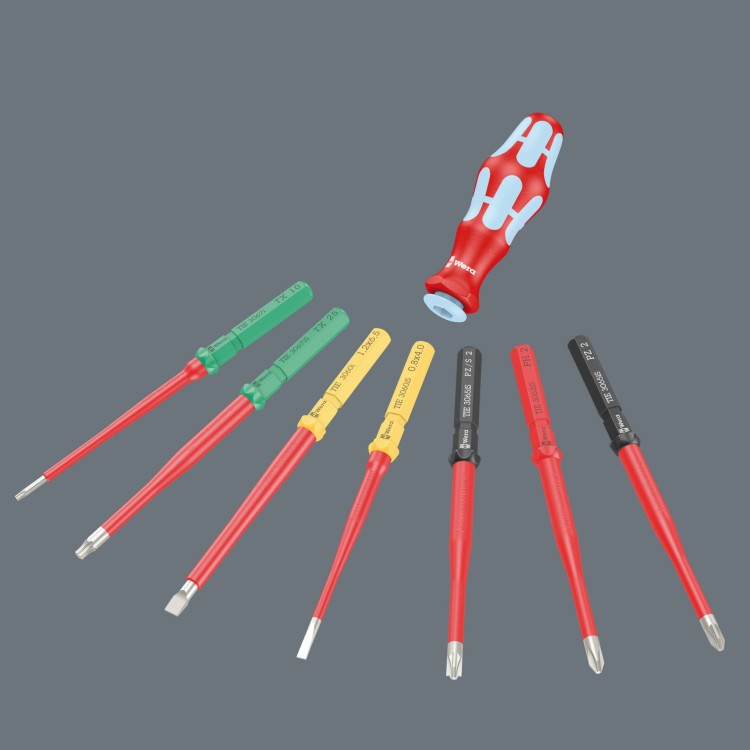 Kraftform Kompakt VDE Stainless 17 extra slim 1 Tool Finder; 17 części Wera - Rękojeść/system trzpieni wymiennych – Kraftform VDE