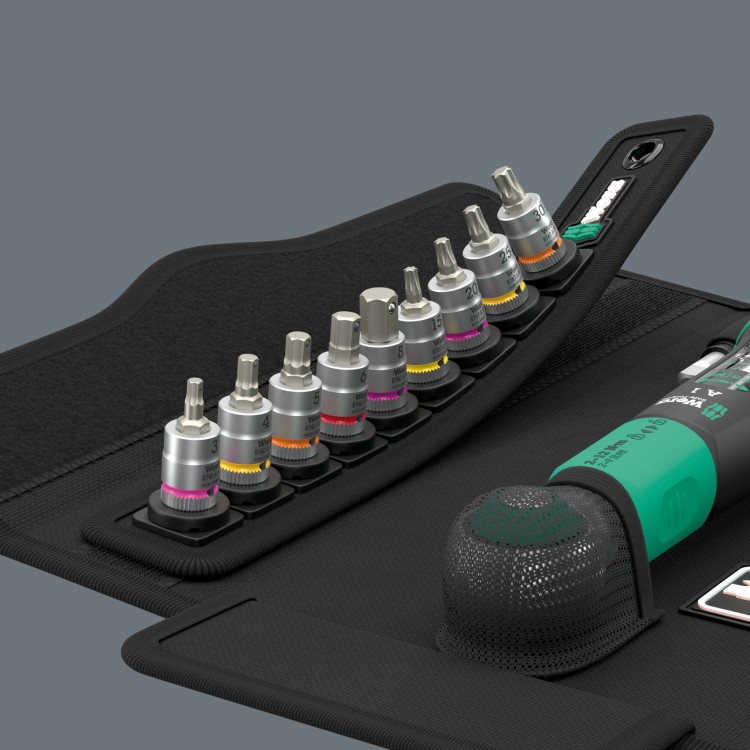 Zestaw narzędzi Safe-Torque A 1 SHK Set 1; z zabierakiem czworokątnym 1/4"; 2-12 Nm; 20 części Wera - Pasek tekstylny (Belt) do kluczy nasadowych