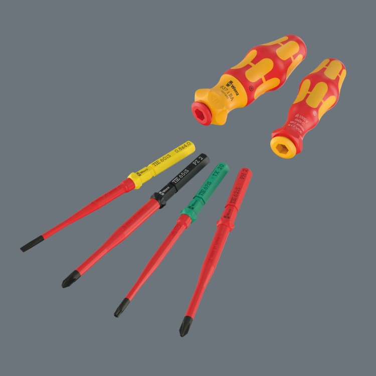 Zestaw narzędzi Kraftform Kompakt VDE 17 extra slim 2 Tool Finder; 17 części Wera - rękojeść/system trzpieni wymiennych – Kraftform VDE