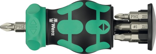 Wkrętak Kraftform Kompakt Stubby Magazin RA 4; 6 części Wera