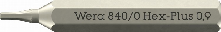 Bit (grot) 840/0 Hex-Plus Micro do śrub z gniazdem sześciokątnym; 0.9 x 30 mm Wera