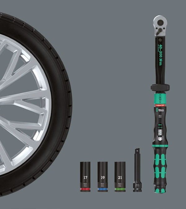 Zestaw narzędzi do wymiany kół samochodowych Click-Torque Lock C 3 Set 1 Wera
