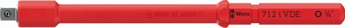 Adapter Kraftform Kompakt A VDE 712 i; izolowany; do kluczy nasadowych 1/4"; 1/4" x 154 mm Wera - 1
