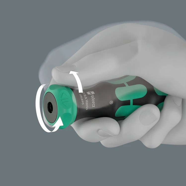 Rękojeść z funkcją grzechotki do trzpieni Vario 80 RA Vario; 6 x 113.5 mm Wera - Mechanizm zapadkowy umożliwia „pokręcanie”