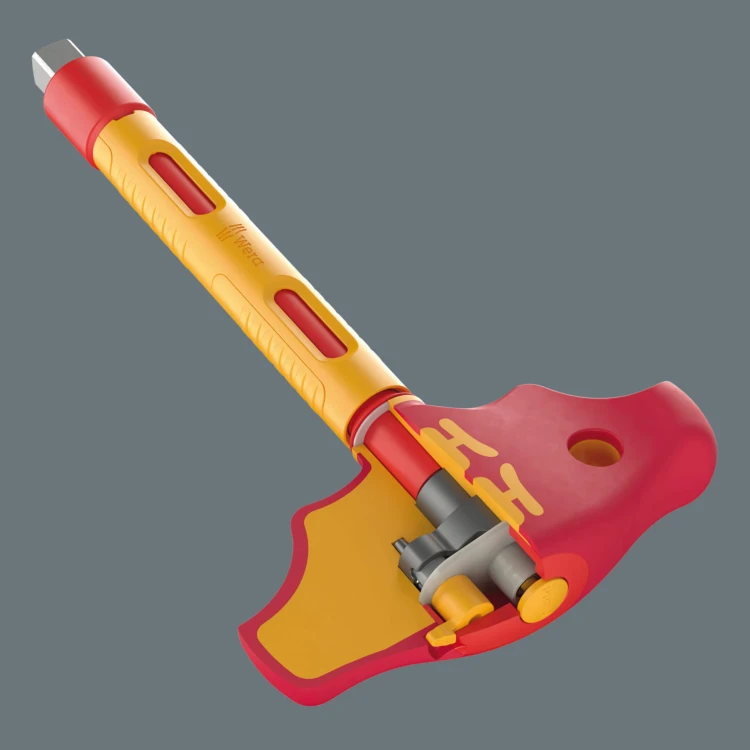 Adapter z rękojeścią poprzeczną 410 i VDE B RA izolowany VDE z funkcja grzechotki do kluczy nasadowych 3/8"; 3/8" x 130 mm Wera