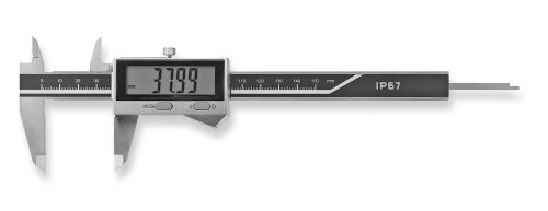 Suwmiarka elektroniczna IP 67, DIN 862 z prostokątnym miernikiem głębokości i Bluetooth Scala 231