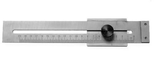 Liniał ze stali nierdzewnej z ogranicznikiem Scala 619