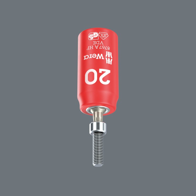 Zestaw kluczy nasadowych z grzechotką 1/4" Zyklop 8100 SA VDE 1, izolowaną, z przełącznikiem zmiany kierunku pracy, metryczny, 22 części Wera