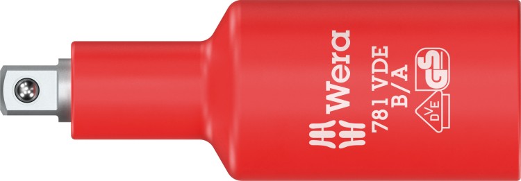 Adapter VDE 781 B/A, izolowany, 3/8", 781 B/A x 1/4 x 66 mm x 3/8" Wera  - 1