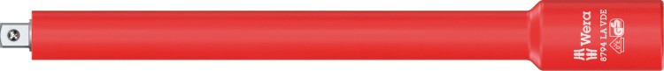 Przedłużka Zyklop VDE 8794 LA, izolowana, w wykonaniu długim, 1/4", 1/4" x 150 mm Wera - 1