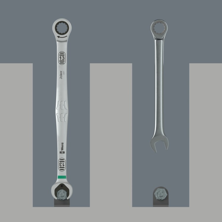 Klucz płasko-oczkowy z grzechotką 6007 Joker SB, długi, 11 x 220 mm Wera - Wersja długa