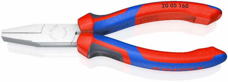 Szczypce płaskie, rękojeści dwukomponentowe Knipex 20 02 / 20 05  - 2