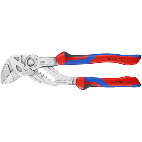 Szczypce-klucz nastawne do śrub i nakrętek, rękojeści dwukomponentowe Knipex 86 05 - 3