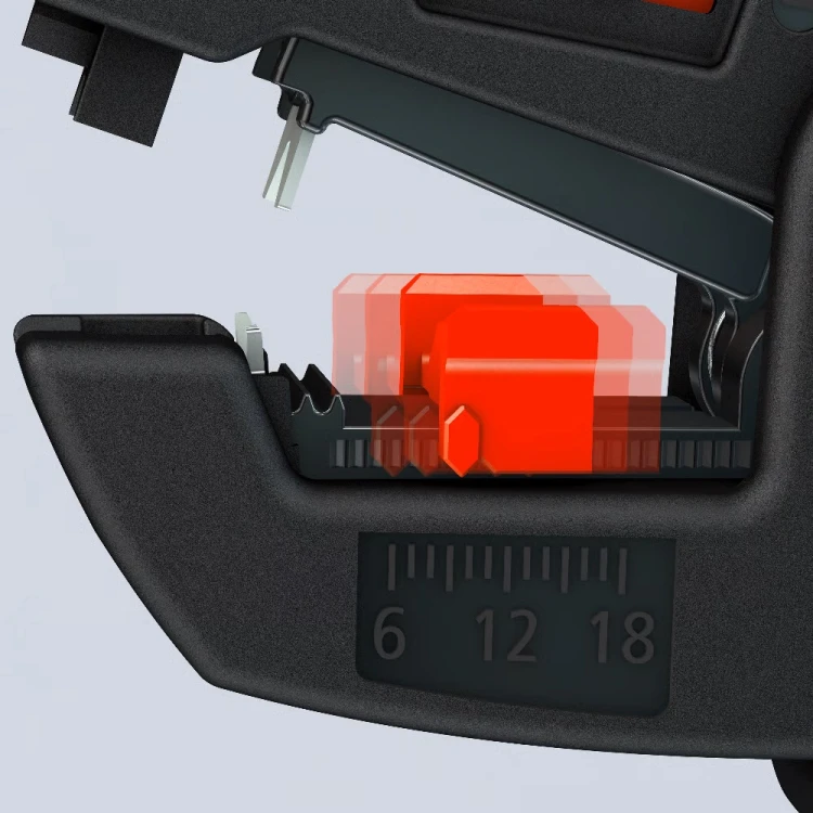 Ściągacz izolacji z przewodów 0,2-6,0 mm2 samonastawny Knipex 12 62 180 - 4