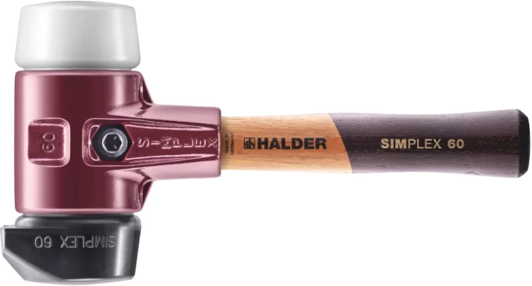Młotek SIMPLEX krótki 60 mm końcówki "Stand-Up" i superplastik + końcówka SIMPLEX szary elastomer średni + marker PICA Marker Big Dry Halder 3027s030 - Młotek SIMPLEX bardzo krótki 60 mm „Stand-Up”