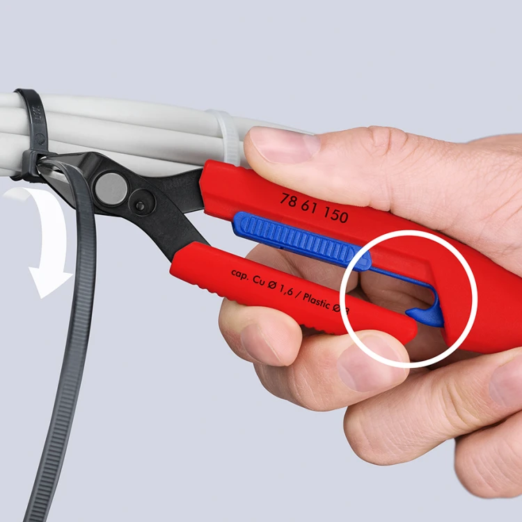 Szczypce Slim Knips do precyzyjnych prac mechanicznych Knipex 78 61 150 - możliwość doczepienia linki