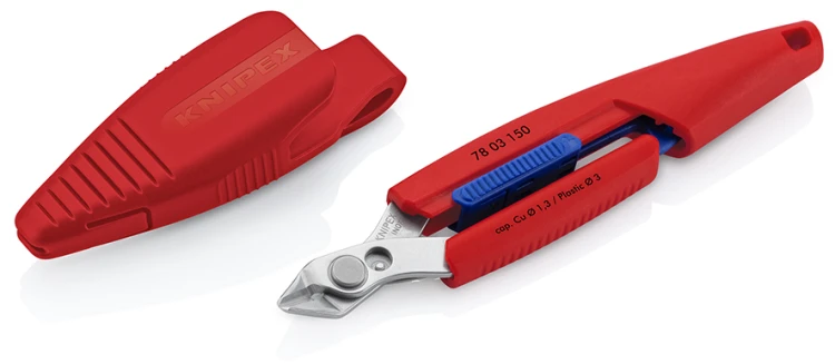 Szczypce Slim Knips z kaburą do cięcia opasek kablowych Knipex 78 03 150 V01 - 3