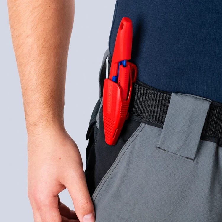 Kabura na narzędzia Slim Knips oraz Electronic Super Knips 125 mm Knipex 78 09 LE -  kabura przypięta przy pasku 2