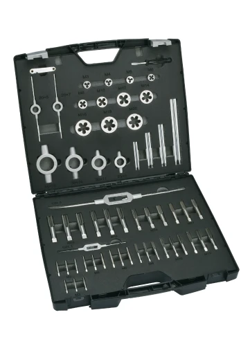 Zestaw narzędzi do gwintowania (drobnozwojne) do metalu w zestawie 59-cz, MF3 - MF20 HSS DIN 13, Basic DKM 4700-0087