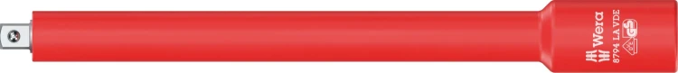 Przedłużka Zyklop VDE 8794 LA, izolowana, w wykonaniu długim, 1/4", 1/4" x 150 mm Wera - 1