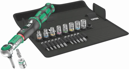 Klucz dynamometryczny Safe-Torque A 2 Set 1; z gniazdem zabierakowym sześciokątnym 1/4"; 2-12 Nm; 23 części Wera - 1