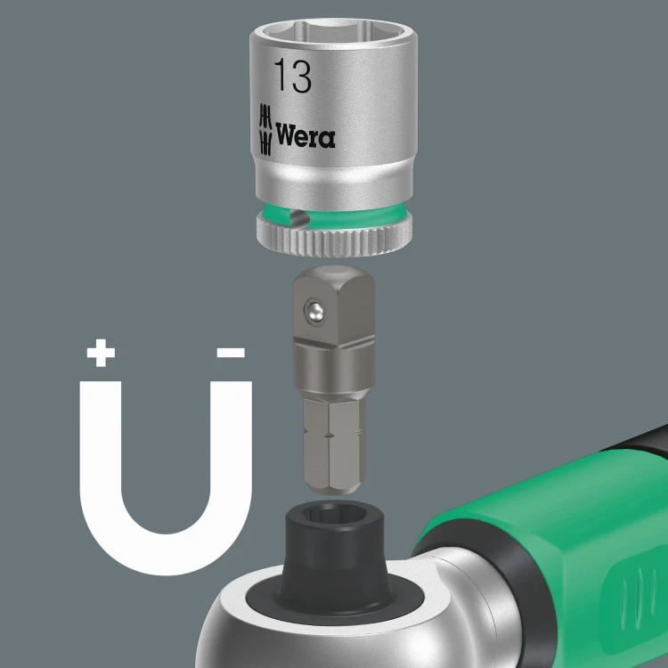 Klucz dynamometryczny Safe-Torque A 2 Set 1; z gniazdem zabierakowym sześciokątnym 1/4"; 2-12 Nm; 23 części Wera