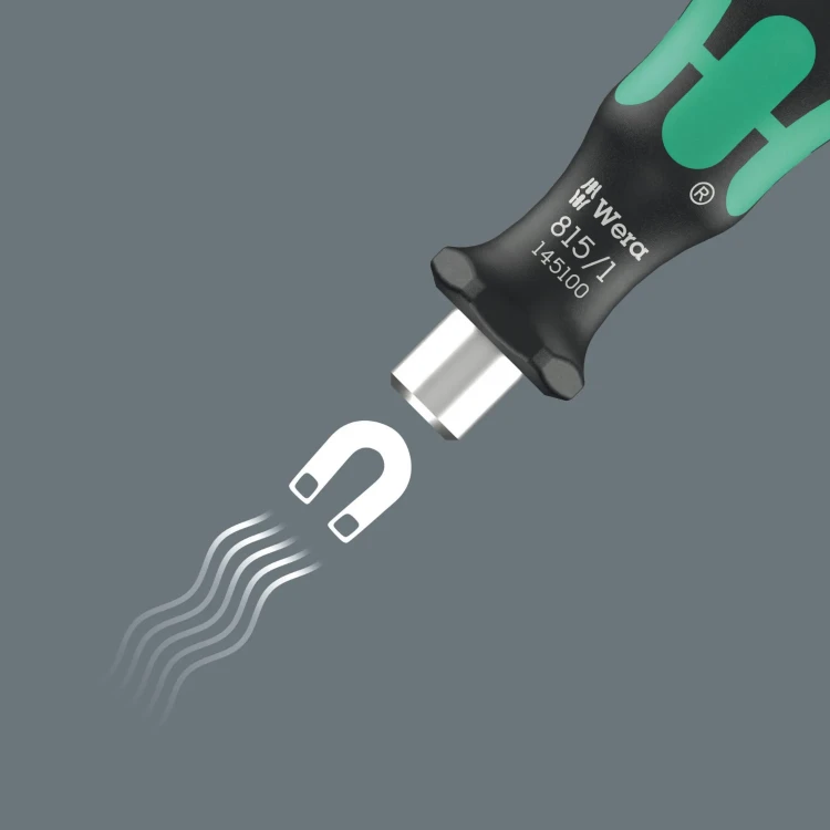 Rękojeść z uchwytem do bitów 815/1; 1/4" x 78 mm Wera = Do bitów 1/4"