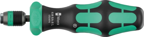Rękojeść z uchwytem do bitów 838 RA-R L; z funkcją grzechotki; 1/4"; 1/4" x 140 mm Wera