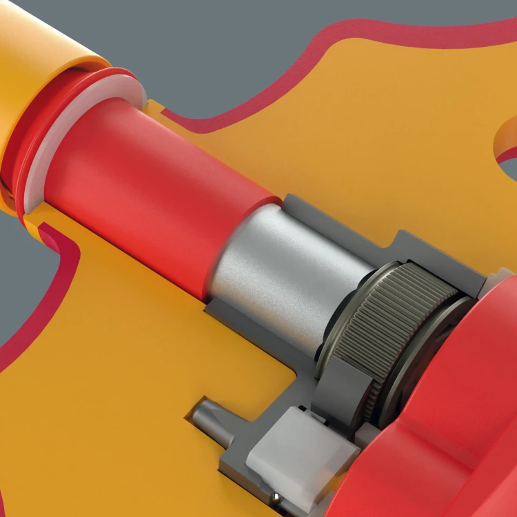 Adapter z rękojeścią poprzeczną 410 i VDE B RA izolowany VDE z funkcja grzechotki do kluczy nasadowych 3/8"; 3/8" x 130 mm Wera - Przełączanie kierunku pracy w prawo i w lewo