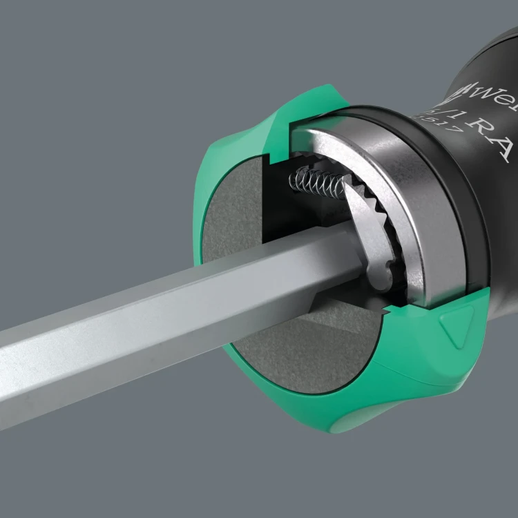 Wkrętak Kraftform Kompakt 27 RA 1; 6 części Wera -  Innowacyjny mechanizm zapadkowy