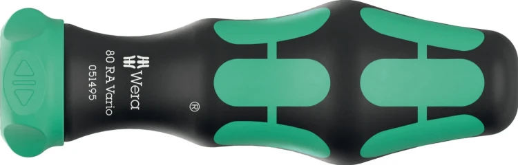 Rękojeść z funkcją grzechotki do trzpieni Vario 80 RA Vario; 6 x 113.5 mm Wera