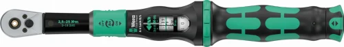 Klucz dynamometryczny Click-Torque A 6 R/L; nastawny; z funkcją Torque Lock i przelotowym uchwytem do bitów (1/4"); 2;5-25 Nm; 1/4" x 2.5-25 Nm Wera