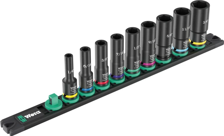Listwa magnetyczna 9661 B Impaktor Deep Imperial 1 z zestawem kluczy nasadowych; 3/8"; 9 części Wera