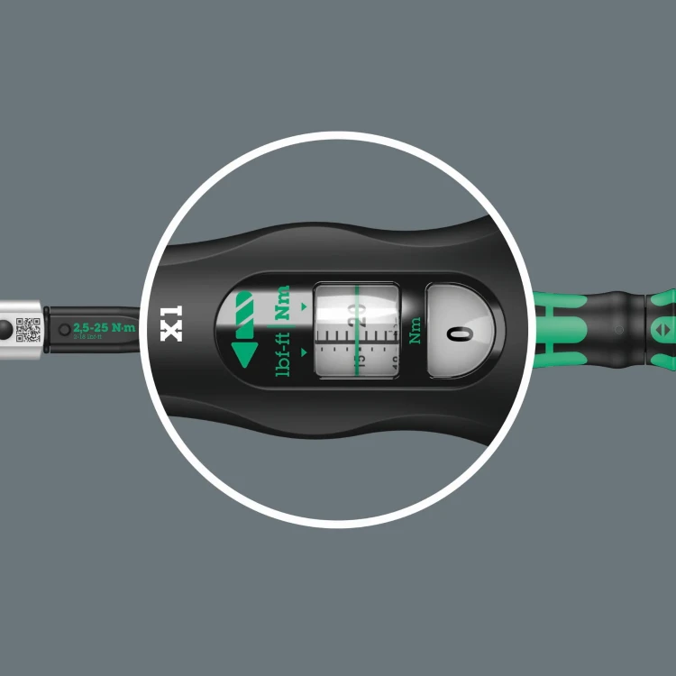 Klucz dynamometryczny Click-Torque X 1 do narzędzi wtykowych; 2;5-25 Nm; 9x12 x 2.5-25 Nm Wera - Łatwo i bezpiecznie