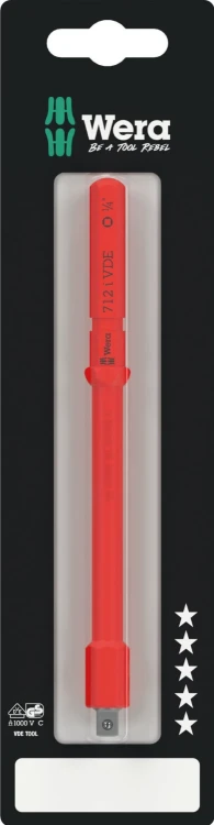 Adapter Kraftform Kompakt A VDE 712 i SB; izolowany; do kluczy nasadowych 1/4" Wera - 1
