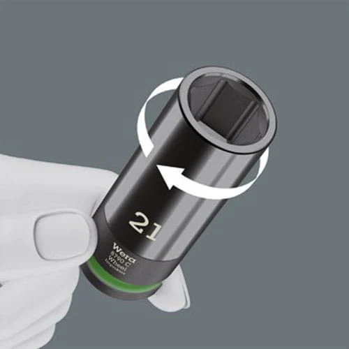 Zestaw narzędzi do wymiany kół samochodowych Click-Torque Lock C 3 Set 1 Wera - swobodnie obracająca się tulejka z tworzywa sztucznego