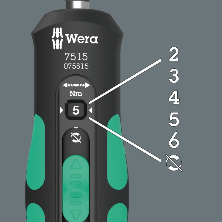 Wkrętak dynamometryczny Kraftform Safe-Torque Speed Bicycle 1 7515/7; 7 części Wera - Pięć momentów dokręcania do wyboru