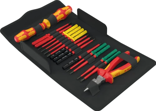 Zestaw narzędzi Kraftform Kompakt VDE 17 extra slim 2 Tool Finder; 17 części Wera