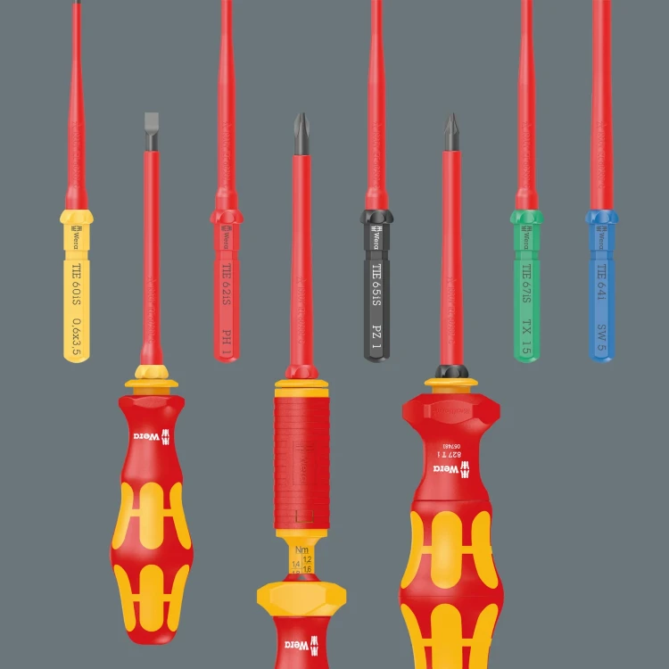 Kraftform Kompakt VDE 16 Torque 1;2-3;0 Nm extra slim 1 Tool Finder; 16 części Wera - Łatwa do odczytu skala